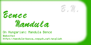 bence mandula business card